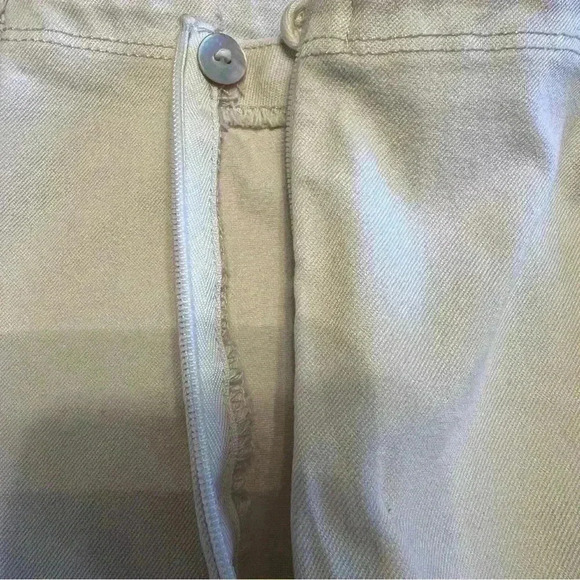 Chico’s khaki Slimming Flat Front Pants - side Zip Women’s  Size 2.5 Ankle - Picture 3 of 6